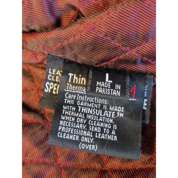 FLYING BIKES Oakwood NY Chapter Leather Zip Front Motorcycle Jacket Womens L - Picture 5 of 15